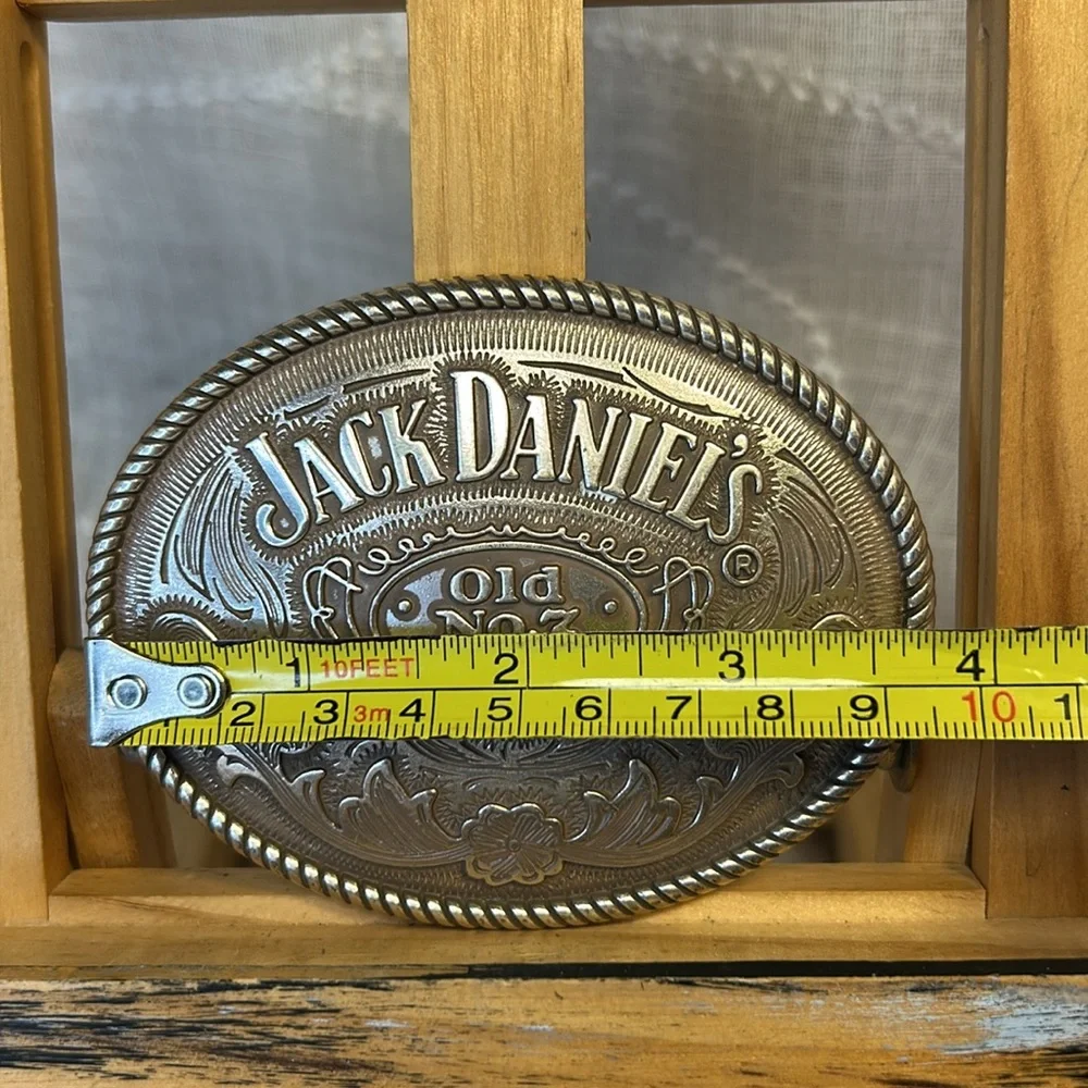 Jack Daniel’s Old No. 7 Brand silver colored belt buckle made